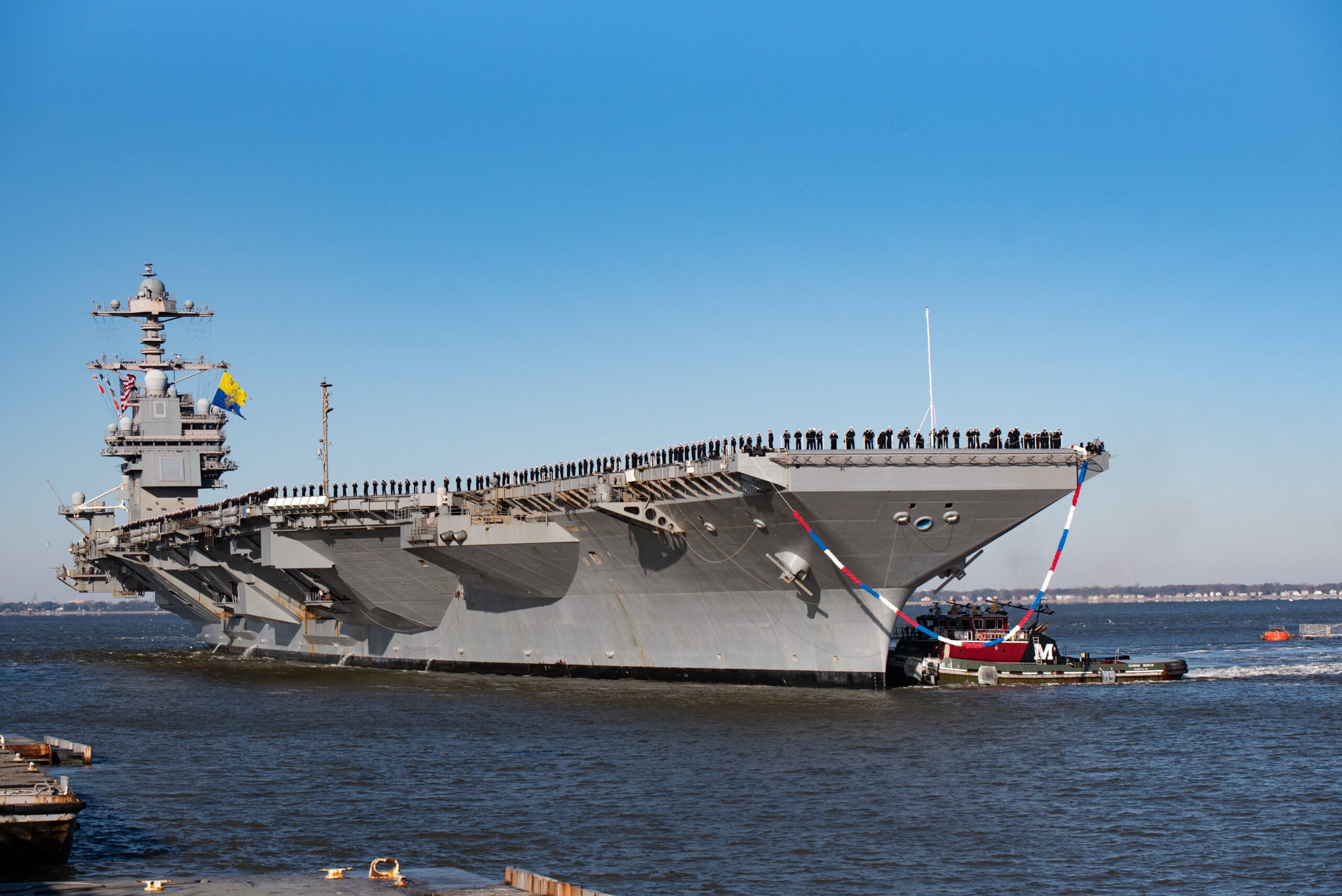 Der US-Flugzeugträger USS Gerald R. Ford wurde bei der US-Operation in Venezuela und im Irankonflikt eingesetzt.
