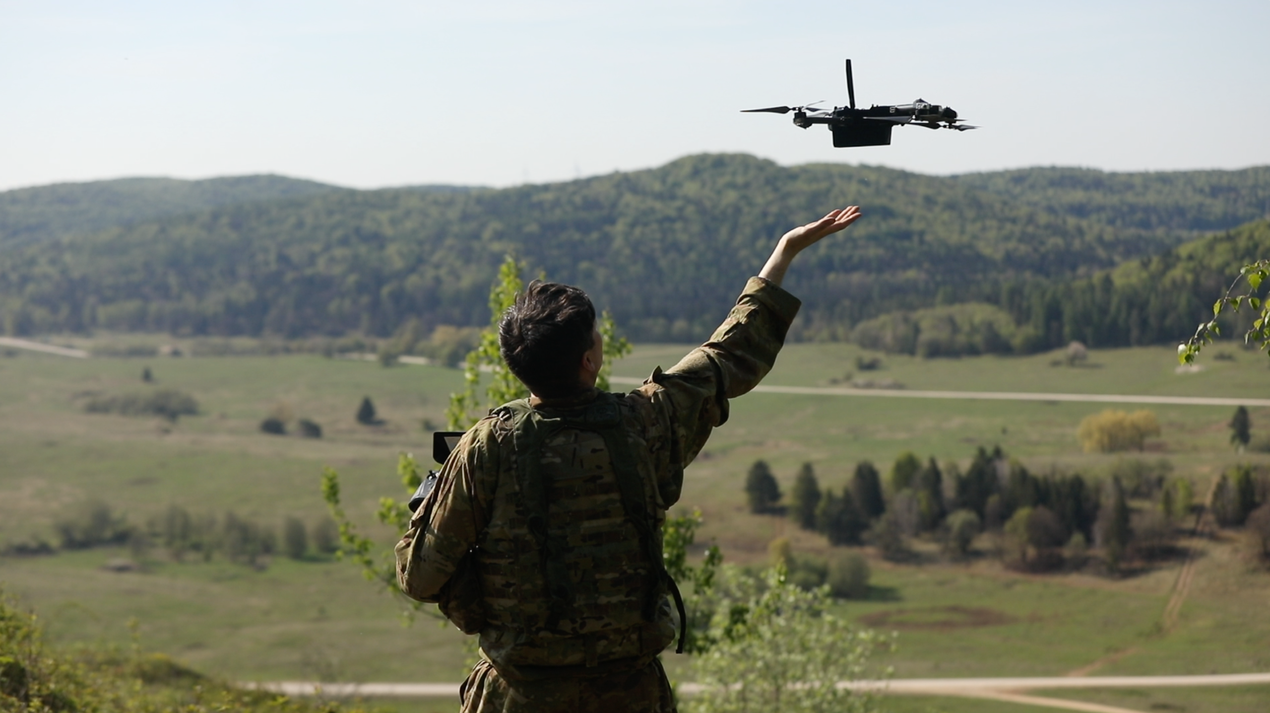 Soldaten der US-Armee absolvieren Trainingsübungen auf dem Gelände der US Army Garrison Bavaria.